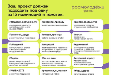 Первый сезон Всероссийского конкурса молодежных проектов стартует в Ленинградской области