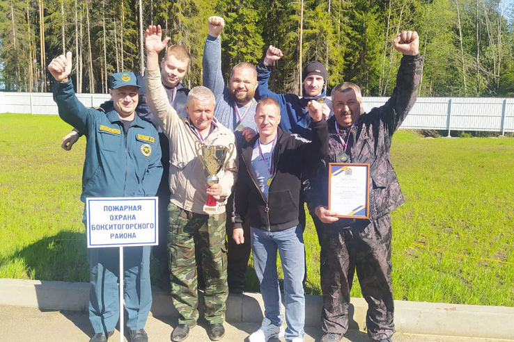 Лучшие добровольные пожарные в Бокситогорском районе