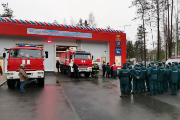 Торжественное открытие новой пожарной части  в п. Семиозерье Выборгского района